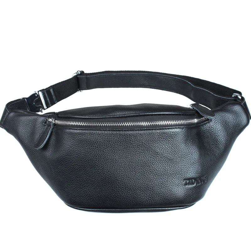 Сумка мессенджер TIDING Мужская на ремне кожаный поясной кошелек для путешествий