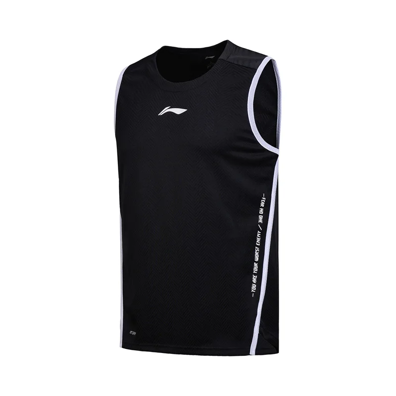 Li-Ning мужской баскетбольный жилет для соревнований по баскетболу на сухой, Классический крой, Удобная подкладка, дышащие спортивные майки без рукавов AAYN037 MBS068 - Цвет: AAYN037-1H