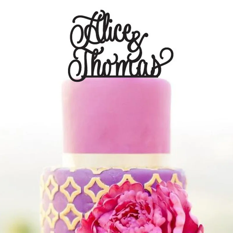 2017 настоящие недорогие Персонализированные Акриловые имена Топпер для