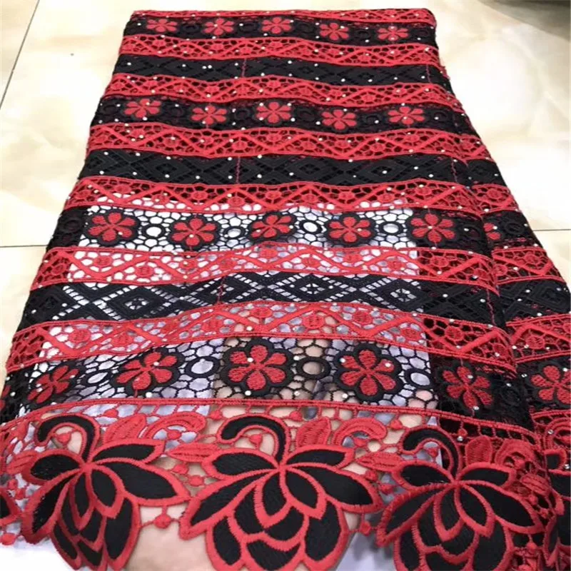 2019 New Design Wihte Color Embroidered African Lace Fabric High Quality French Net Guipure Fabrics 5 Yards/lot | Дом и сад