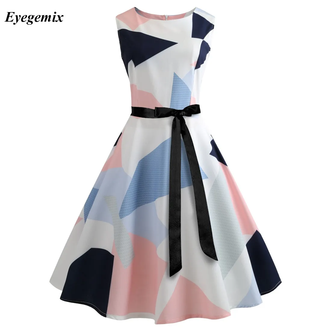 Цветочный принт Винтажные наряды Для женщин в стиле ретро платья пачки платье