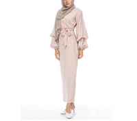 elegant muslim abaya maxi dress nida cardigan puff sleeve long robe gowns jubah kimono ramadan islamic national clothing
