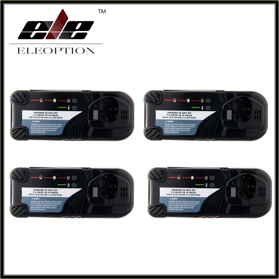 Eleoption 4 шт зарядное устройство для Hitachi 7 2 V 18 Ni CD MH и литий ионный аккумулятор
