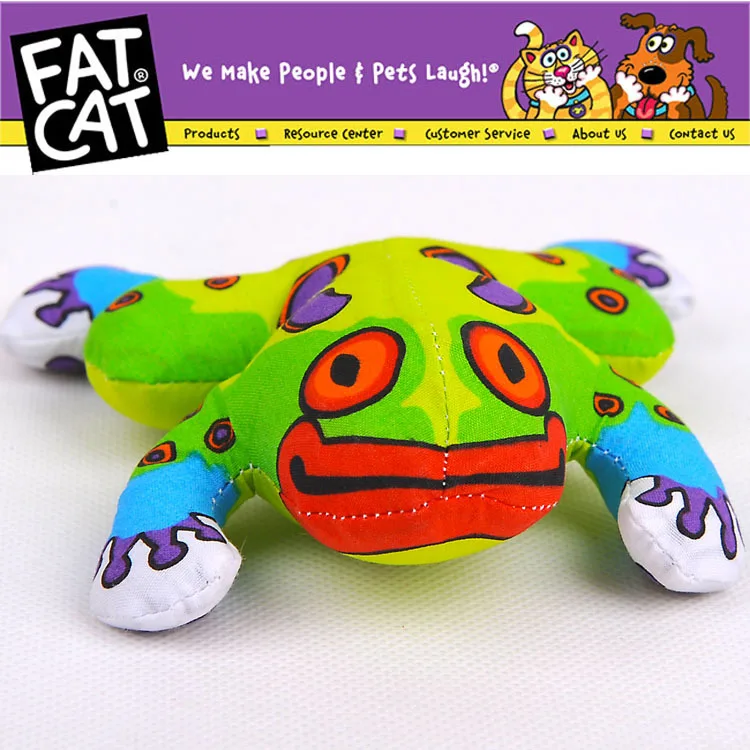 Fatcat Высококачественная игрушка лягушка для кошек Игрушка котят прочная холщовая