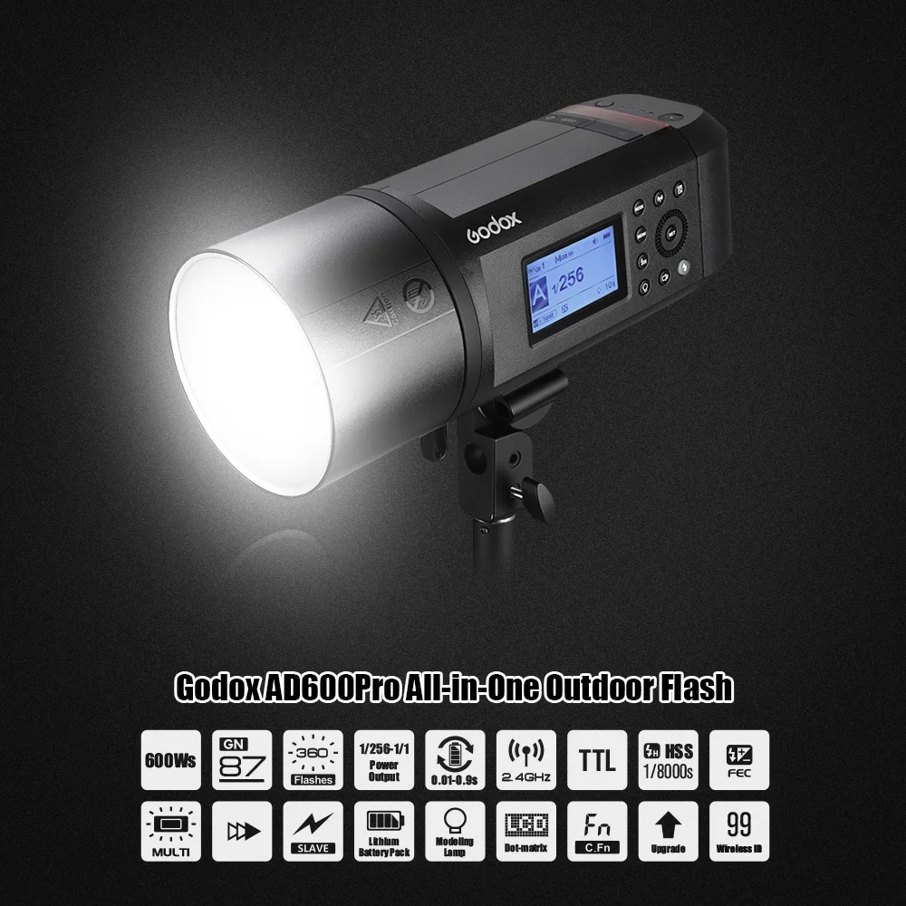 Godox AD600Pro 2 4G Беспроводная синхронизация наружная вспышка стробоскосветильник