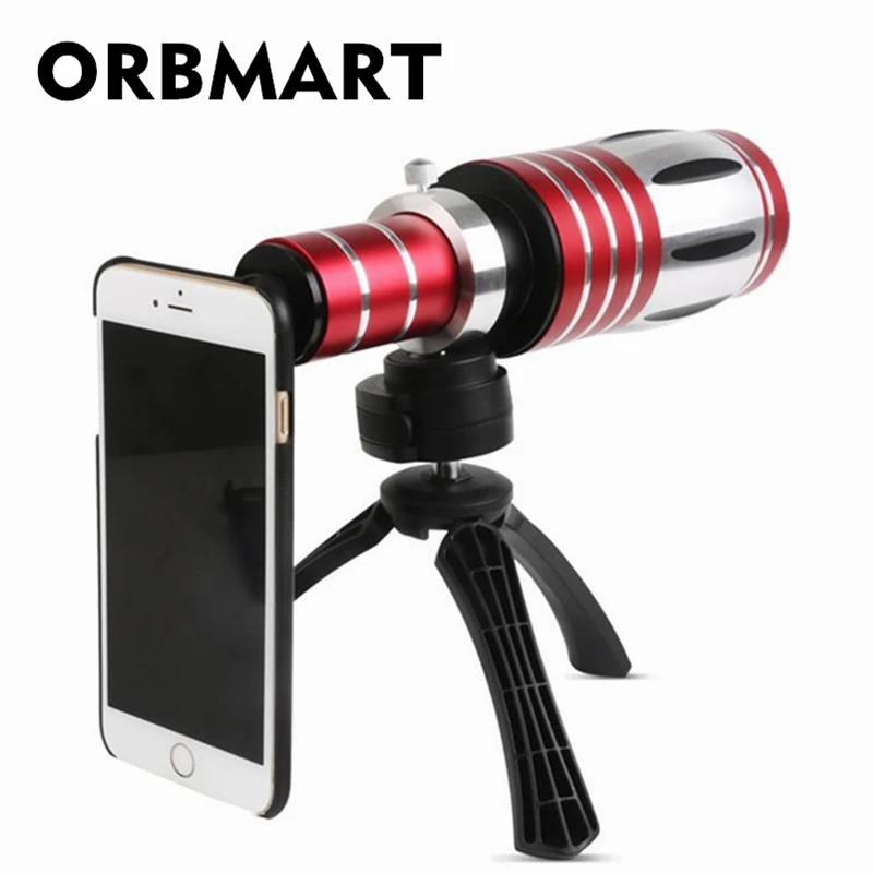 Алюминиевый телеобъектив ORBMART 50X с оптическим зумом + задняя крышка штатива для