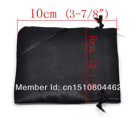 100 шт./лот черные Сатиновые сумки для свадебных подарков покупок 10x8 см (W03663X2)|bag|bag