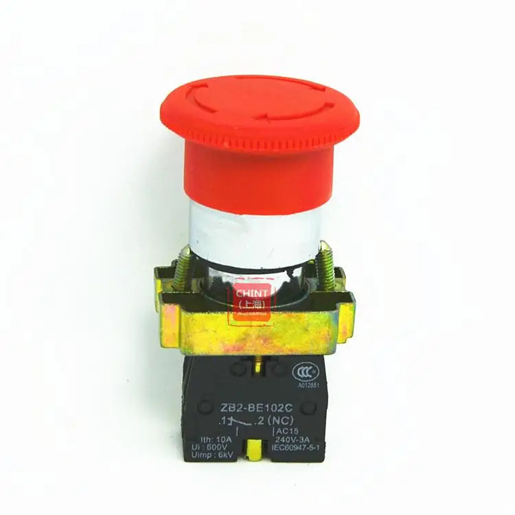 Emergency stop metal button switch emergency mushroom head rotation reset normally closed XB2-BS542C ZB2 | Обустройство дома
