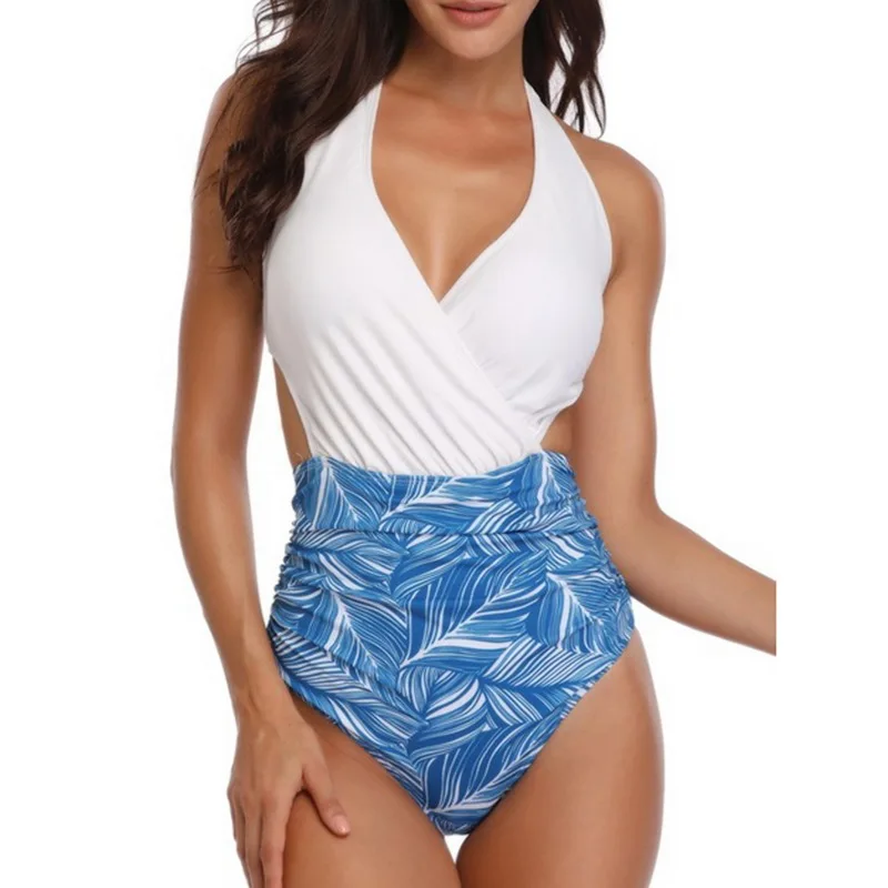 Сексуальное платье бодикон с рисунком купальник Высокая талия купальный костюм