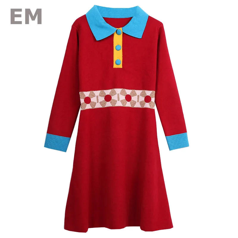 Ehmaxrth Марка Red 2017 шерсть Дизайн новые модные Рождество Для женщин Vestidos Наивысшее