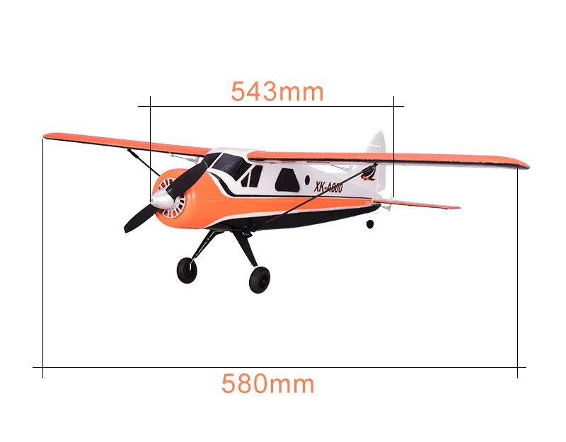 XK DHC-2 A600 2 4G 4CH бесщеточный 3D6G Системы RC Самолет 6 оси AB Glider пульт дистанционного