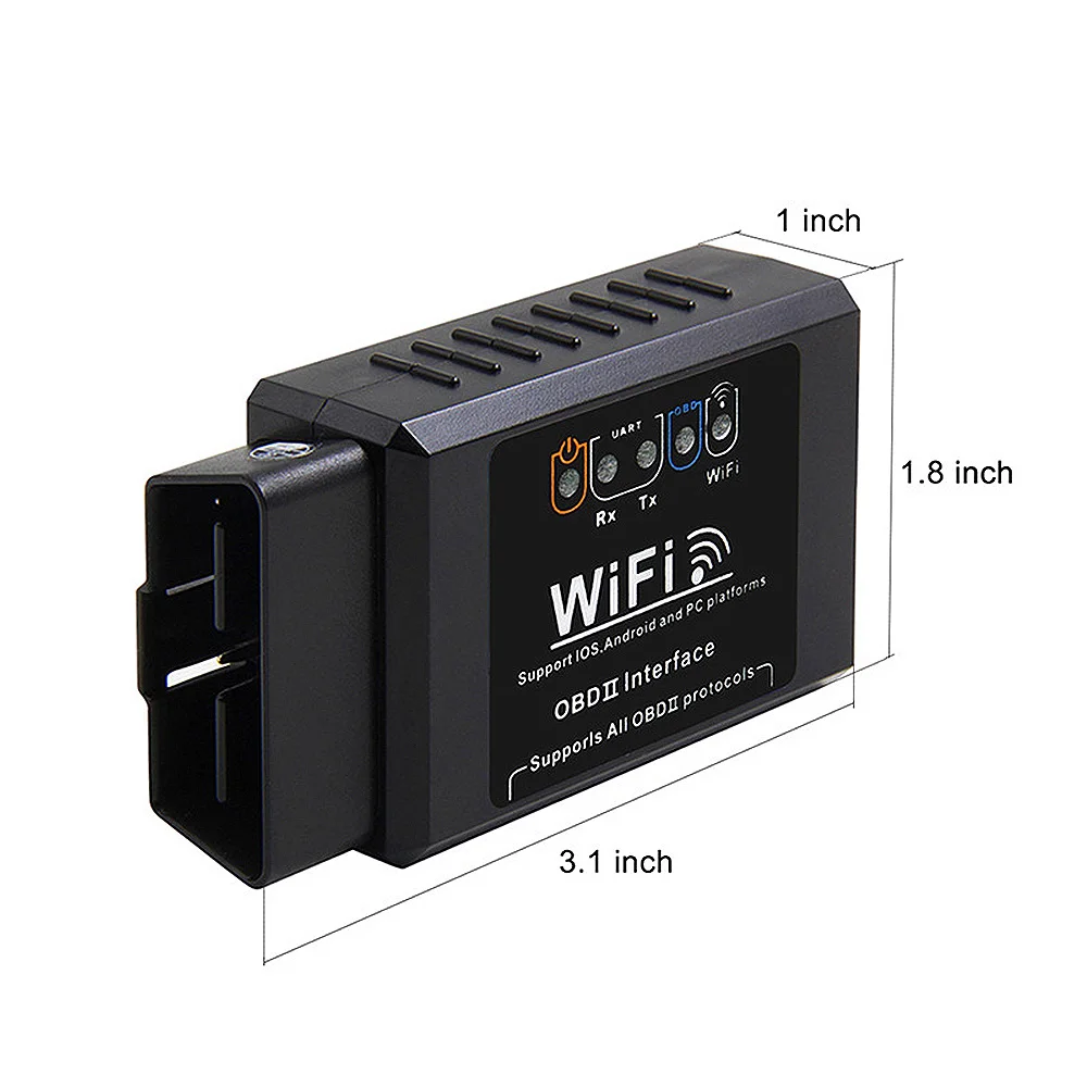 Автоматический считыватель кодов Сканер автомобиля wifi OBD2 обсидиан инструмент сканер диагностический инструмент проверка двигателя авто elm 327 wifi 1,5 OBDII