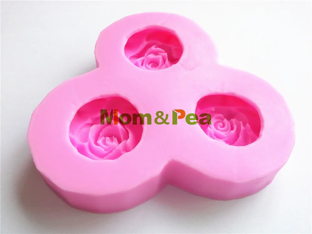 

Мама и горох 0017 Бесплатная доставка 3-полостная в форме цветка из силикона форма для украшения торта помадка торта 3D форма пищевой силикон ф...