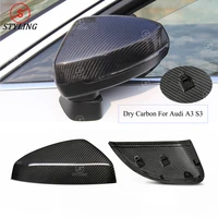 rs3 mirror cover without lane assist for audi a3 s3 dry carbon fiber side rear view mirror cover 2014 2015 2016 2017 2018 2019