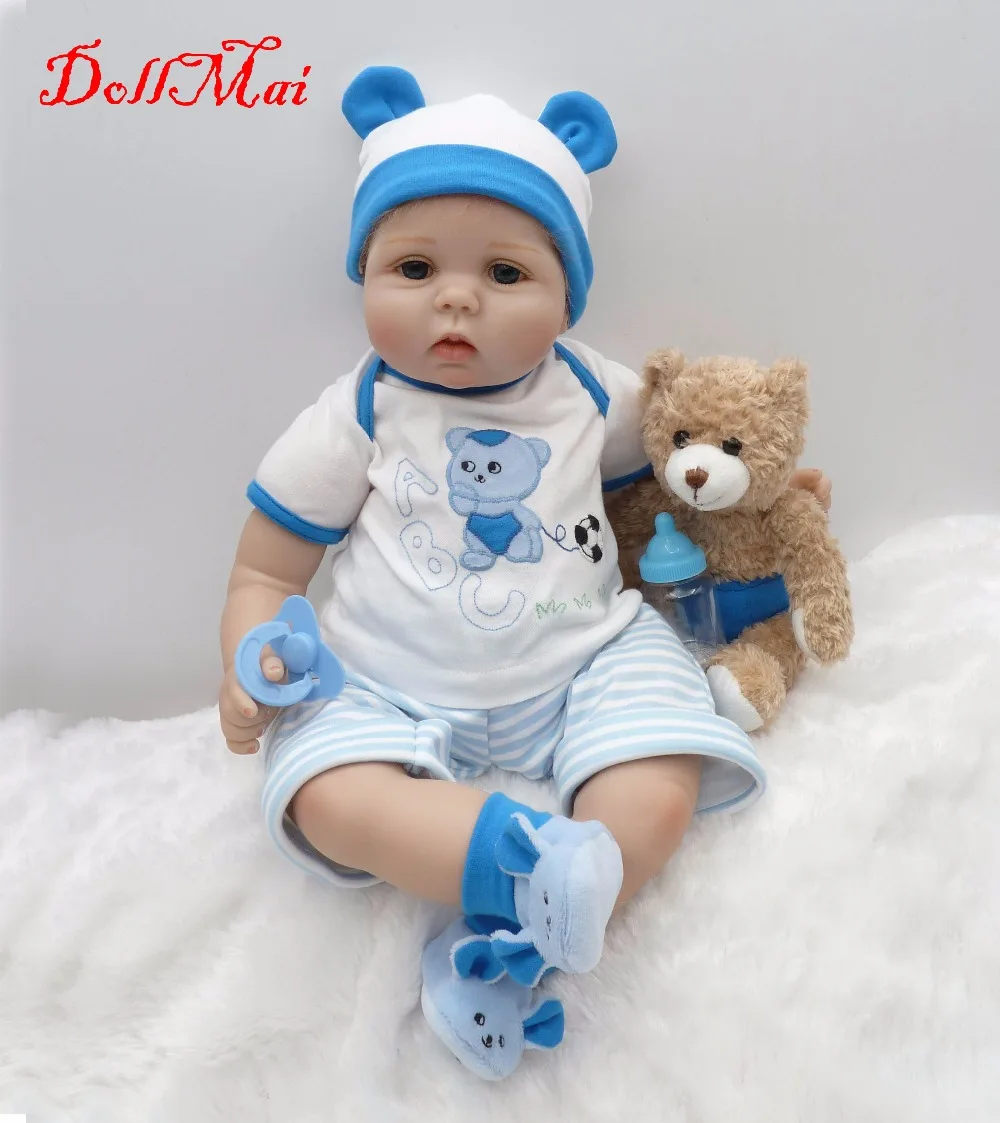 Мальчик кукла реборн 22 &quot55 см мягкий силиконовый Детские куклы для детей подарок