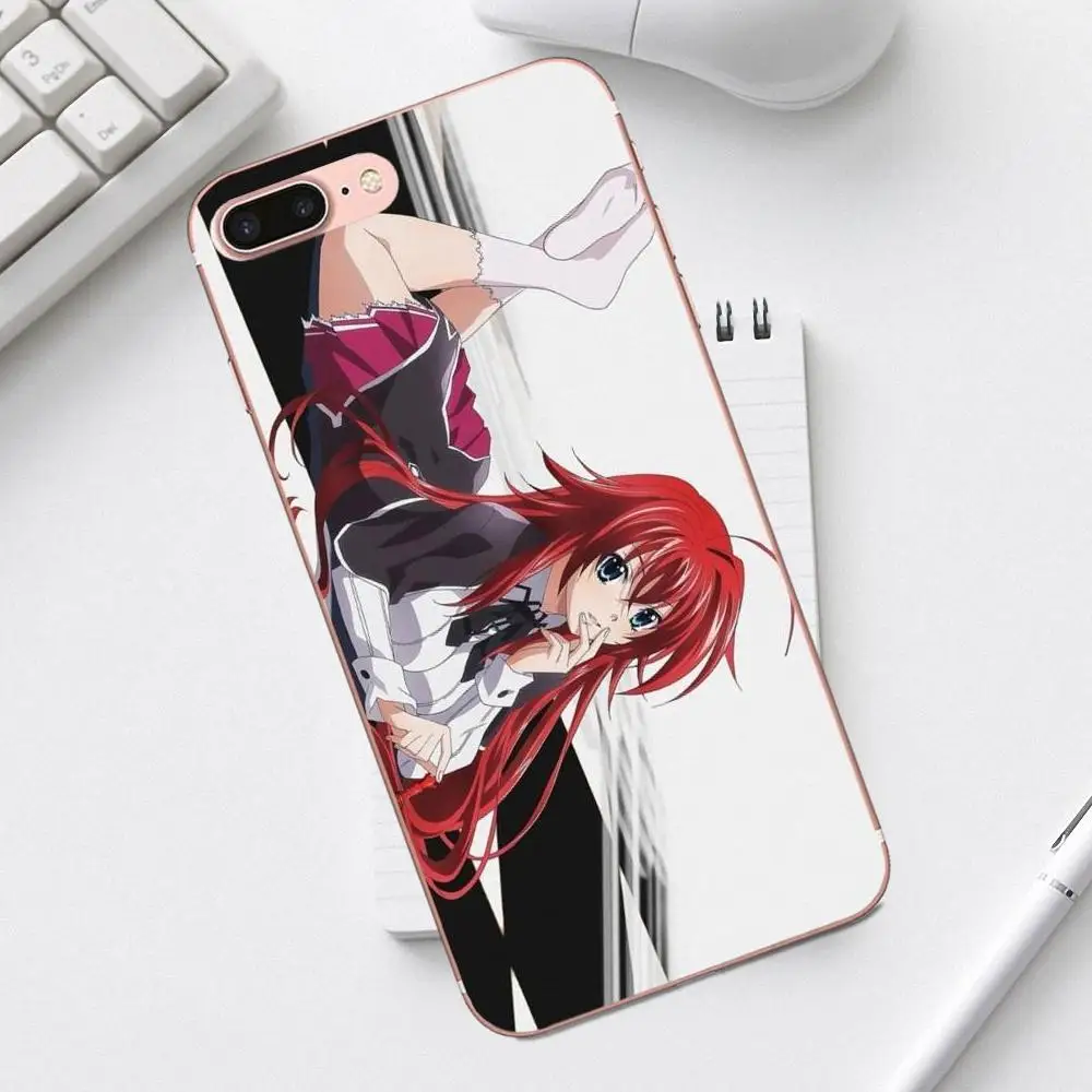 Qdowpz мягкий для iPhone 4 4S 5 5C SE 6 6S 7 8 Plus X XS Max XR Galaxy A3 A5 J1 J3 J5 J7 2017 Akeno Rias Gremory High School