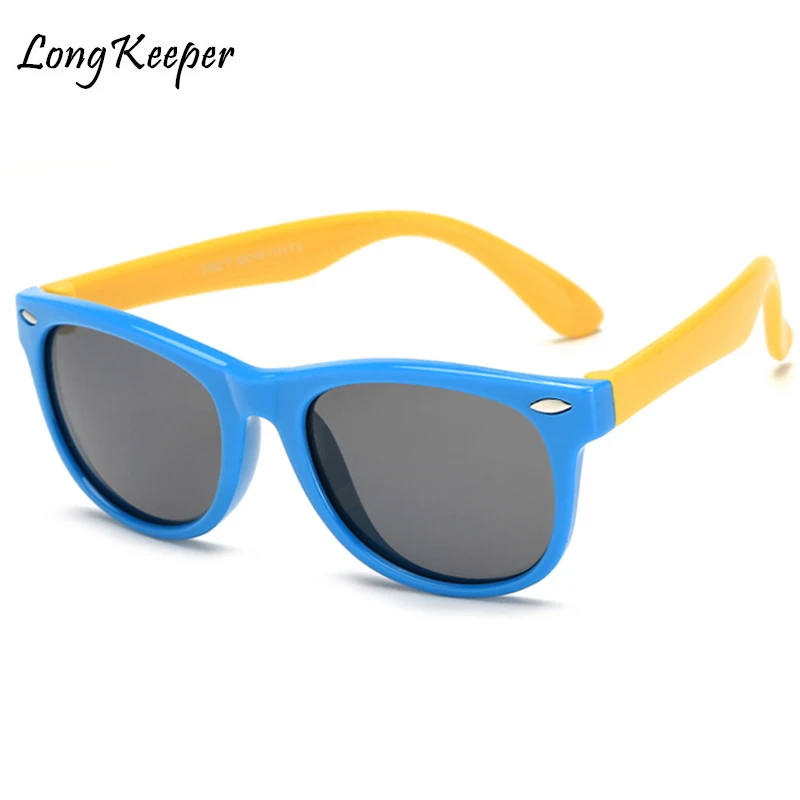 LongKeeper поляризационные солнцезащитные очки для детей для маленьких мальчиков и девочек, очки с гибкой оправой оправа прямоугольной формы для UV400 солнцезащитные очки Gafas De Sol Infantil