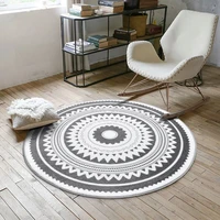 nordic modern plush floor rug round area carpet for living room bedroom home textile decor rugs geometric kids play game mats