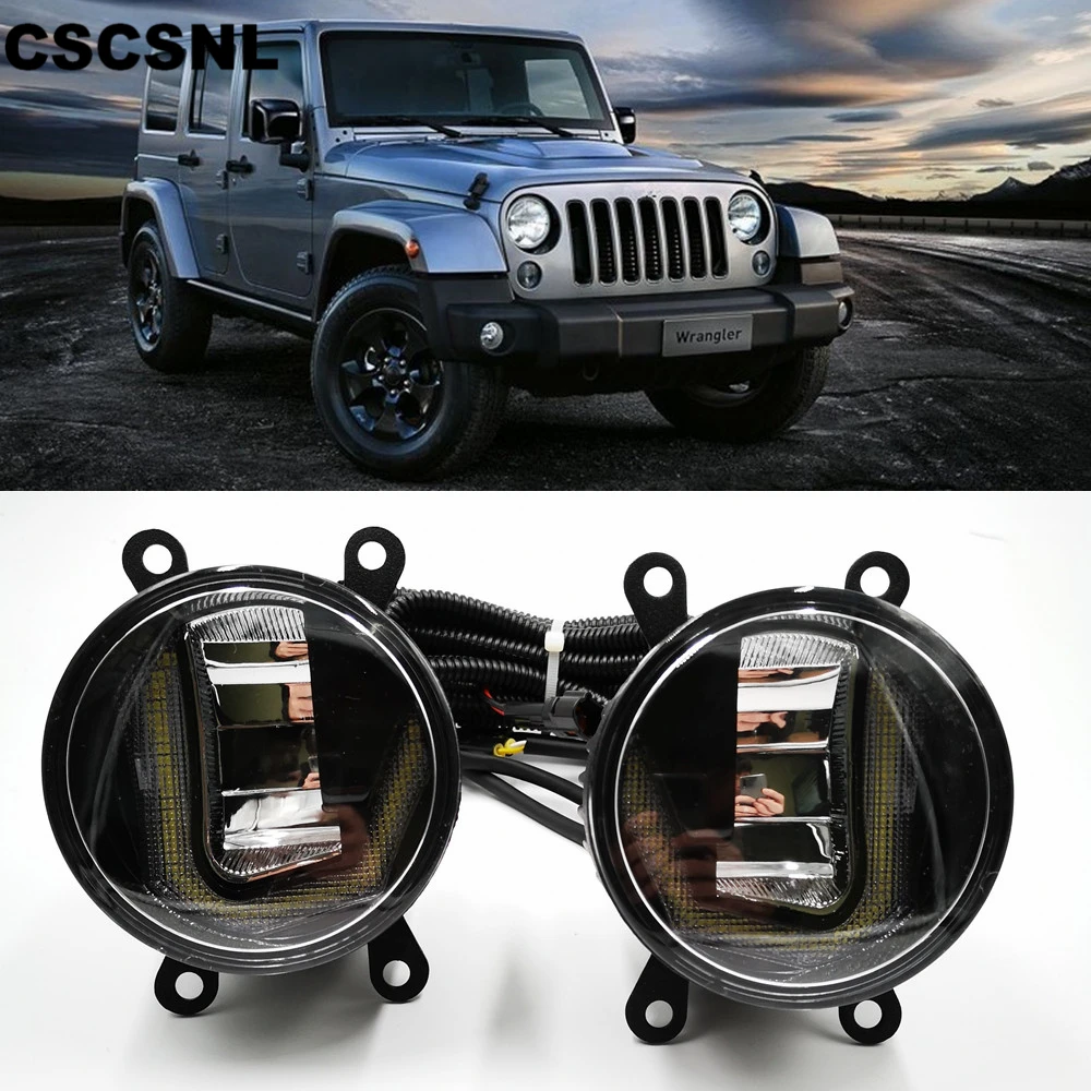 3 в 1 функции авто светодиодный для Jeep Wrangler 2008 2015 2016 DRL Дневной светильник