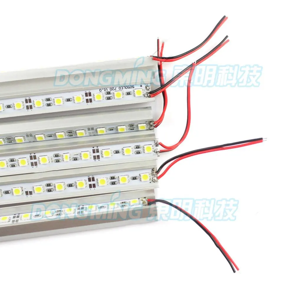 50 шт. суперъяркая Алюминиевая СВЕТОДИОДНАЯ лента SMD 5050 с отражателем 72 светодиода