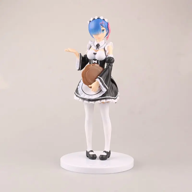 22 см Re: жизнь другой мир от Zero Rem Ram Emilia re zero Фигурки игрушки Аниме Фигурки игрушки для детей Подарки для детей - Цвет: no retail box