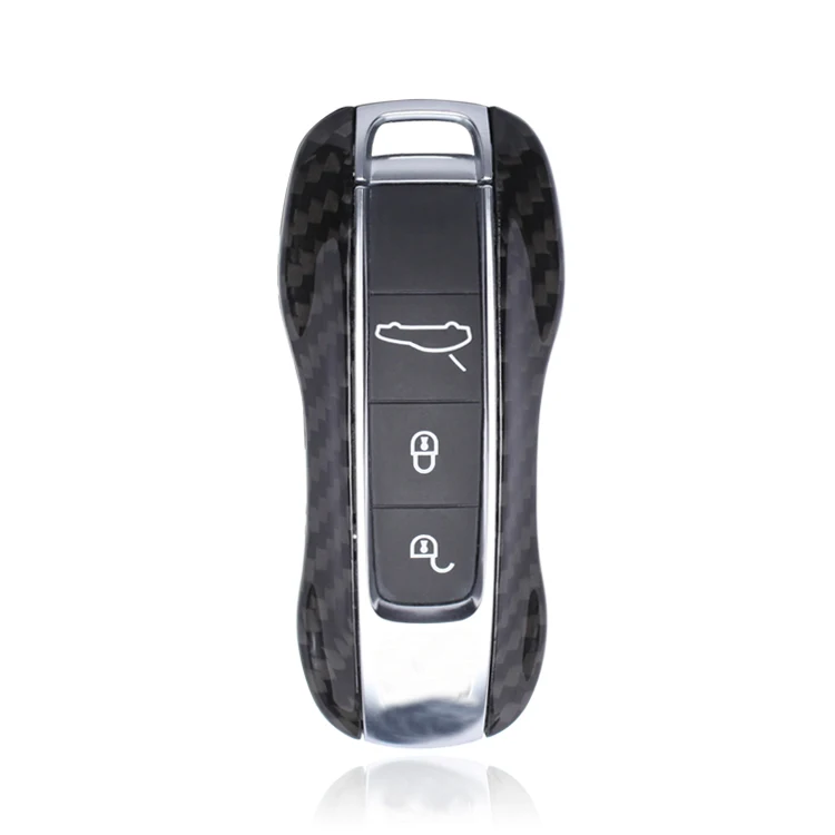 Чехол для ключей из углеродного волокна для Porsche Panamera 970 971 Cayenne Macan Boxster Cayman 981 982 718 991 911 918