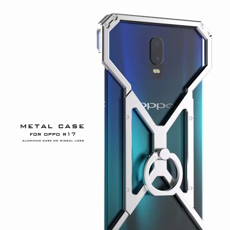 

Luxury Cool Case Metal Aluminum Alloy Shockproof Armor Cases Cover For Oppo R17 Pro A7X A7 R15 A5 Anti-knock Fundas Coque