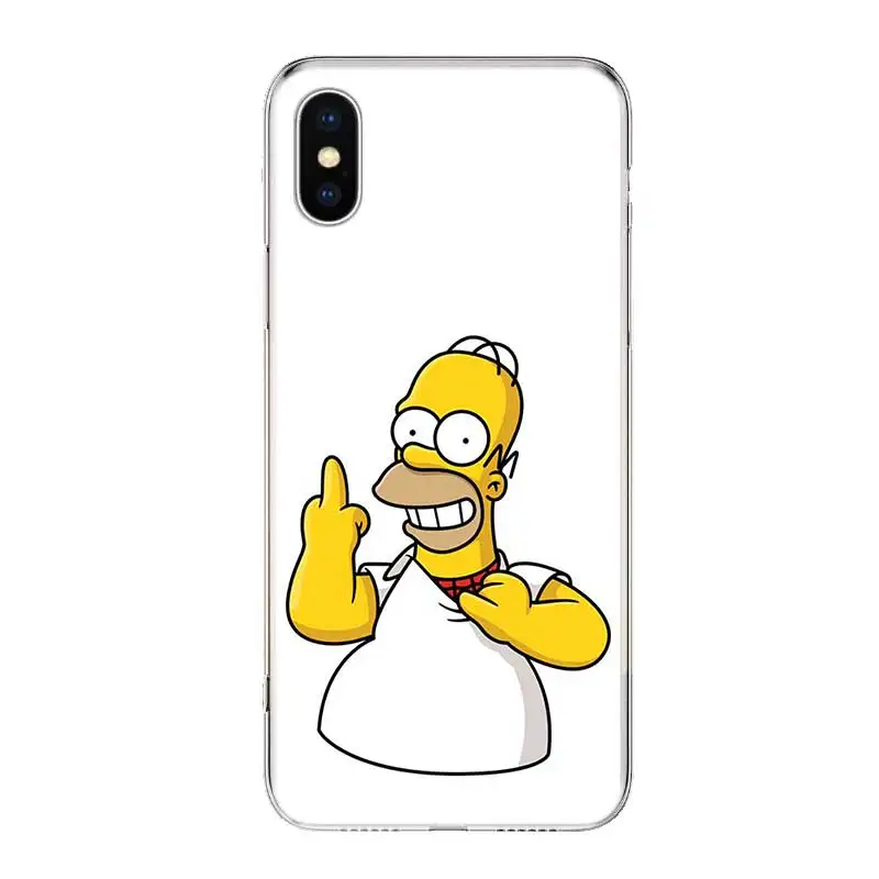 Homero Simpson Fundas силиконовый чехол для телефона Apple iPhone 6 6S 7 8 Plus X 10 XS MAX XR 5 5S SE с сердцем |