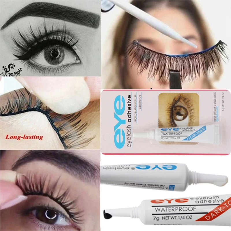 Поддельные ресницы клей Черный Прозрачный Крем продолжительного действия
