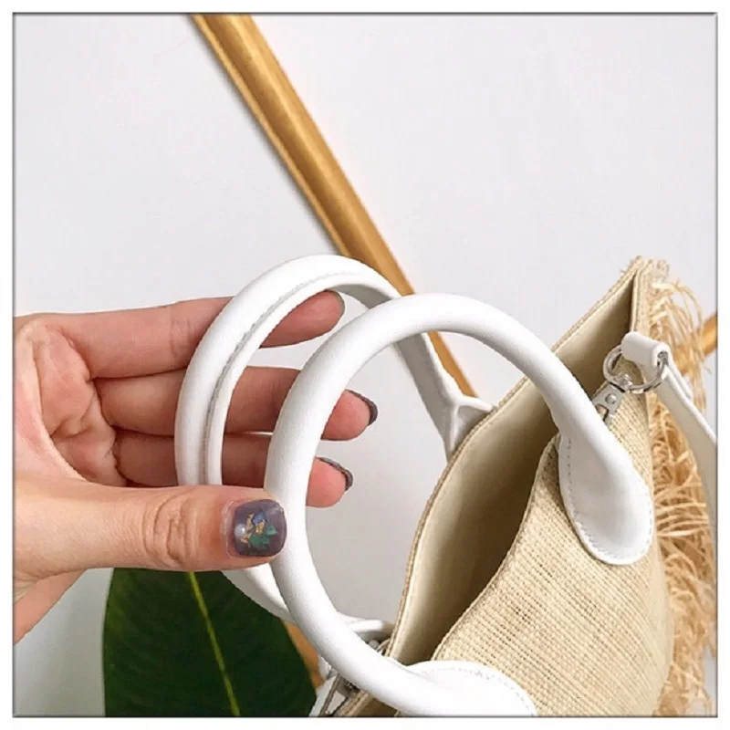 Новая модная сумка на плечо Популярные кисточкой ручная тканая соломенная 2019 год