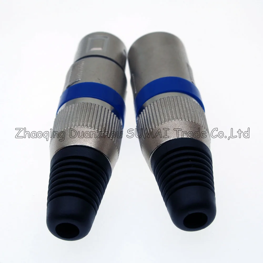 3Pin CANNON KTV аудио MIC разъем XLR 3-контактный для микрофона J3P Серебристый с синим