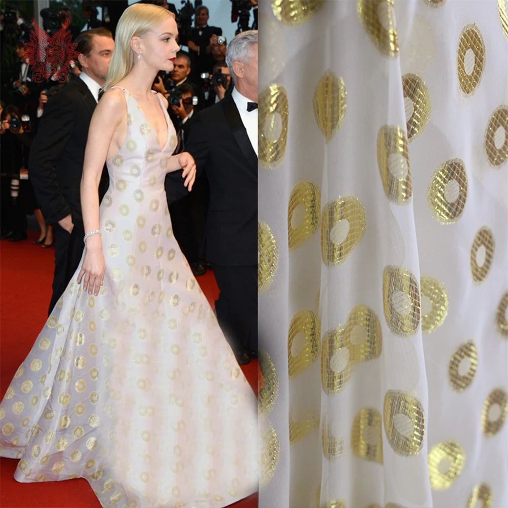 Модная юбка, французская кружевная ткань, шитье, Тканые шторы, тюль, блестящее платье, шелковая ткань, текстиль с золотой вышивкой