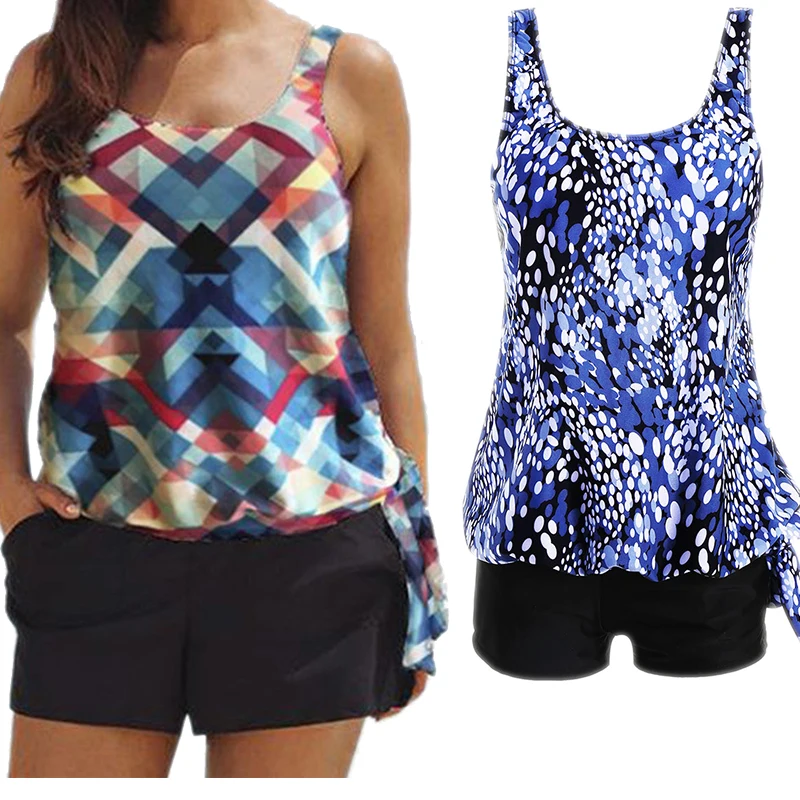 2019 Танкини Купальники женские плюс размер купальники с высокой талией купальные