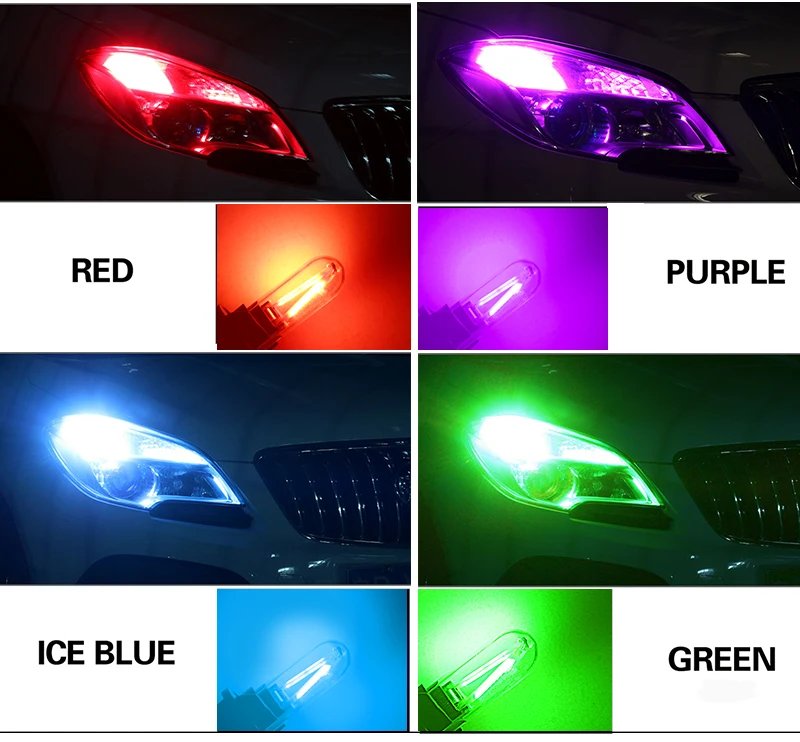 Новые W5W led T10 cob стекло автомобиля светильник со светодиодными нитями на авто автомобилей Чтение купольная лампа DRL стайлинга автомобилей 12В аксессуары