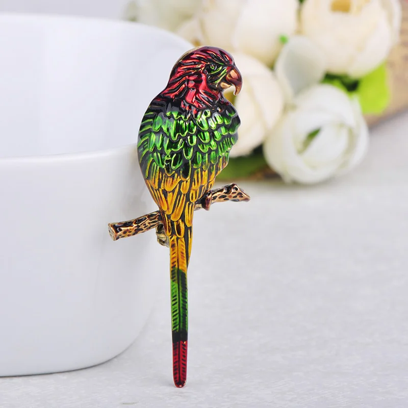 Женская брошь в форме птицы Funmor яркая эмалированная украшение для пальто и