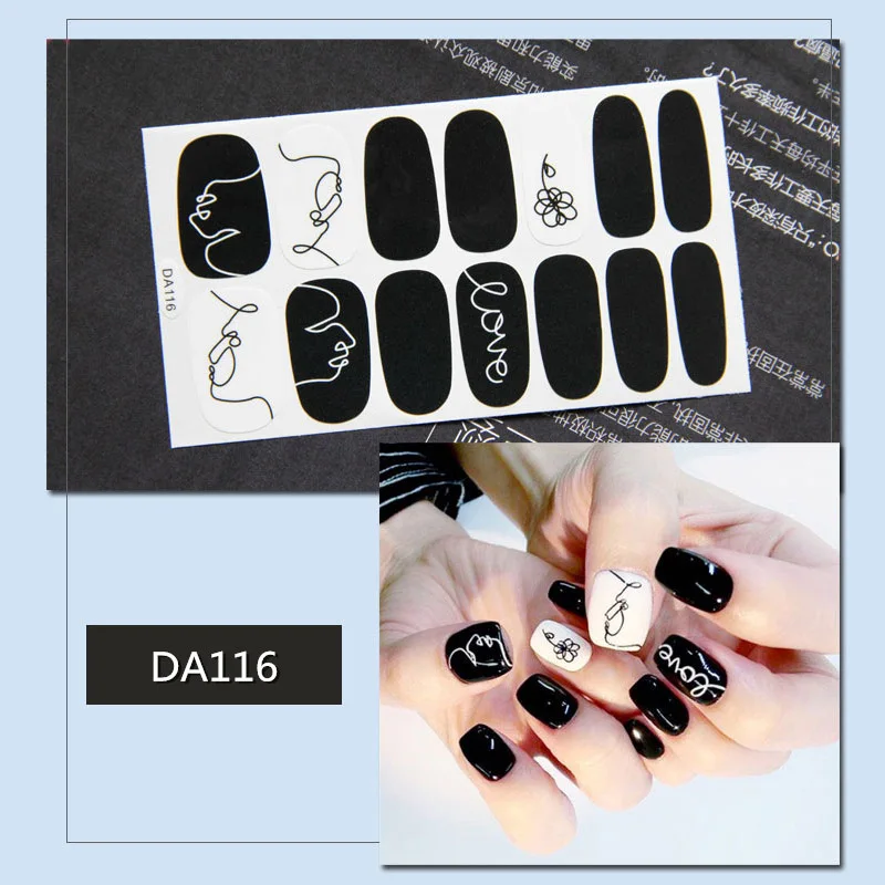 1 лист водостойких самоклеющихся стикеров для ногтей наклейки украшения модные