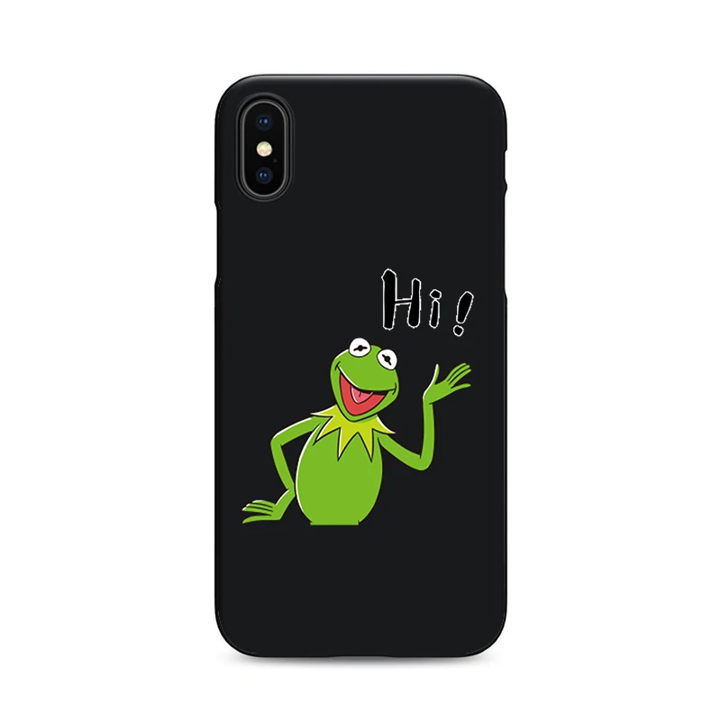 Черный чехол для телефона kermit с изображением лягушки для iPhone X, XR, XS, MAX, 6, 7, 8 plus, 5, 5S, 6s, se, для Apple 10, лучший дизайн, корпус