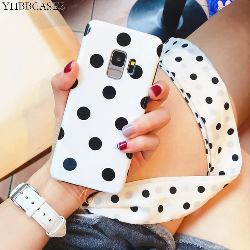 Модные чехлы YHBBCASES в горошек для телефонов Samsung Galaxy S10 5G S8 S9 Plus Note 10 8 9 блестящий IMD