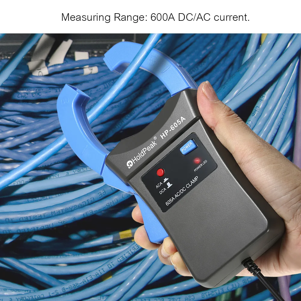 Адаптер с зажимом для тока HoldPeak 600 А постоянный ток/переменный ток измеритель