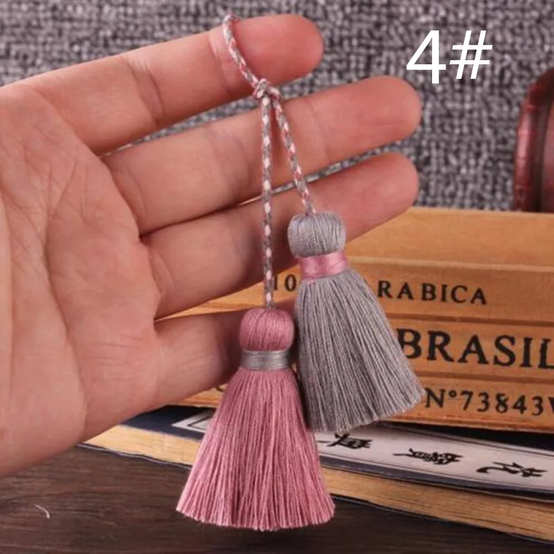 NO1-4-2 pairs(4PCS) DIY 2 пары(4 шт.) хлопок двойной кисточкой Подвески Украшения ручной работы аксессуары для изготовления ювелирных изделий - Цвет: NO1-4-2 pairs(4PCS)
