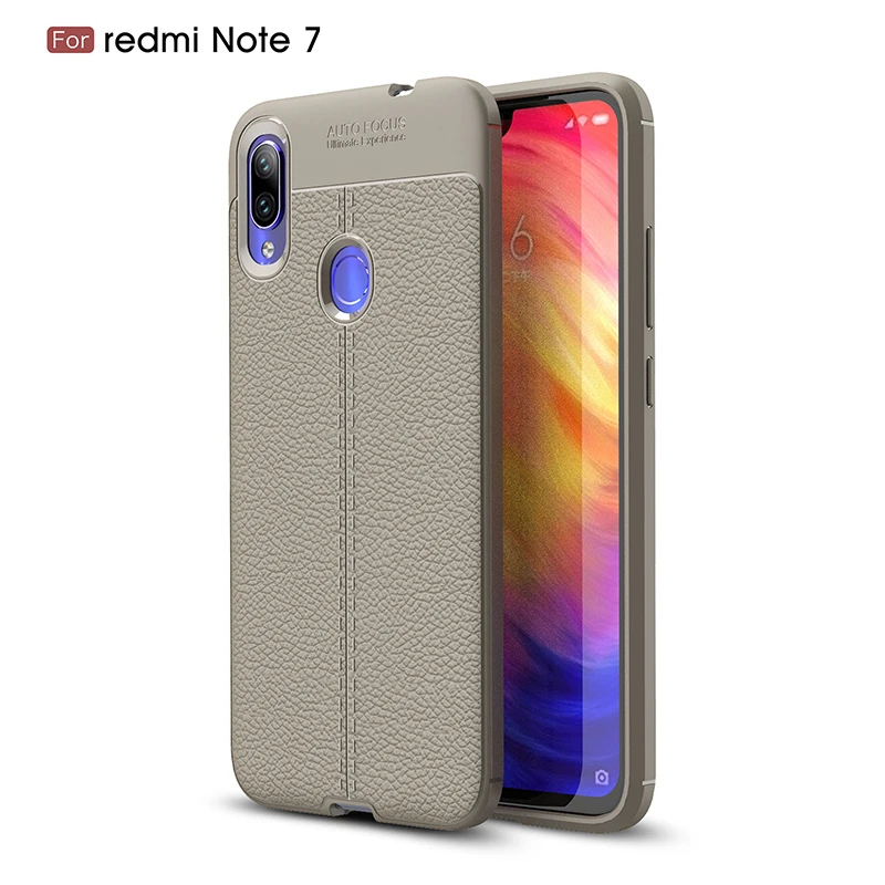 личи копия кожа кожаные кожаный силиконовый чехол на xiomi xiaomi redmi note 7 чехлы