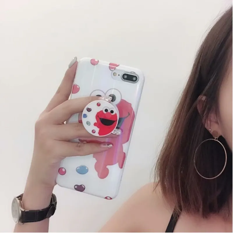 Sesame Street Phone Case for Iphone X 6 6S 7 8 Plus Cover Soft TPU Stand Air Bag Holder Coque Funda |