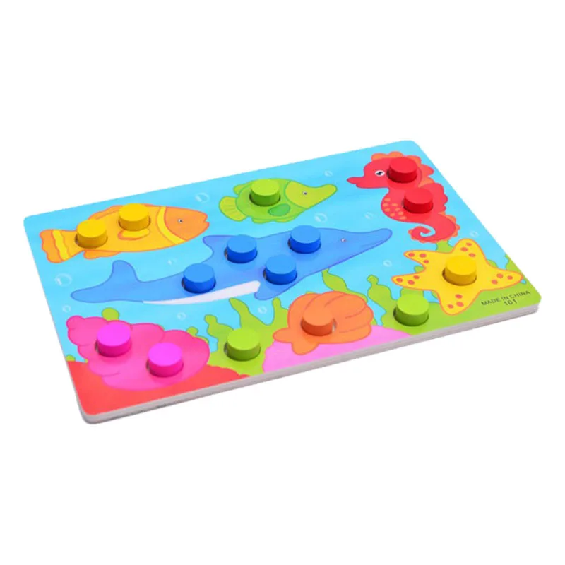 Монтессори дети раннего обучения Обучающие Мультяшные игрушки деревянная