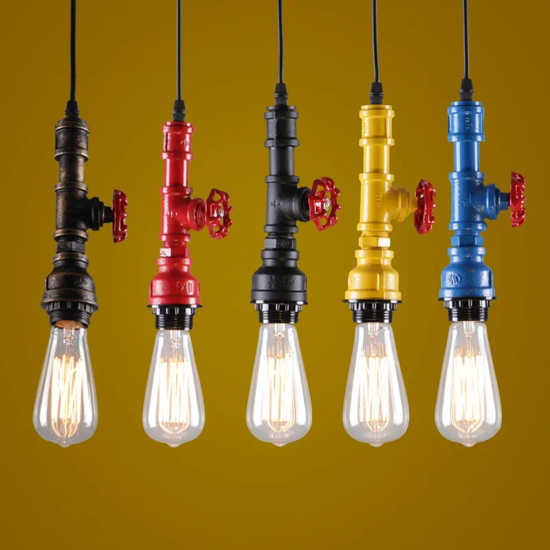 Американская промышленная ветрозащитная водопроводная ретро люстра чердак