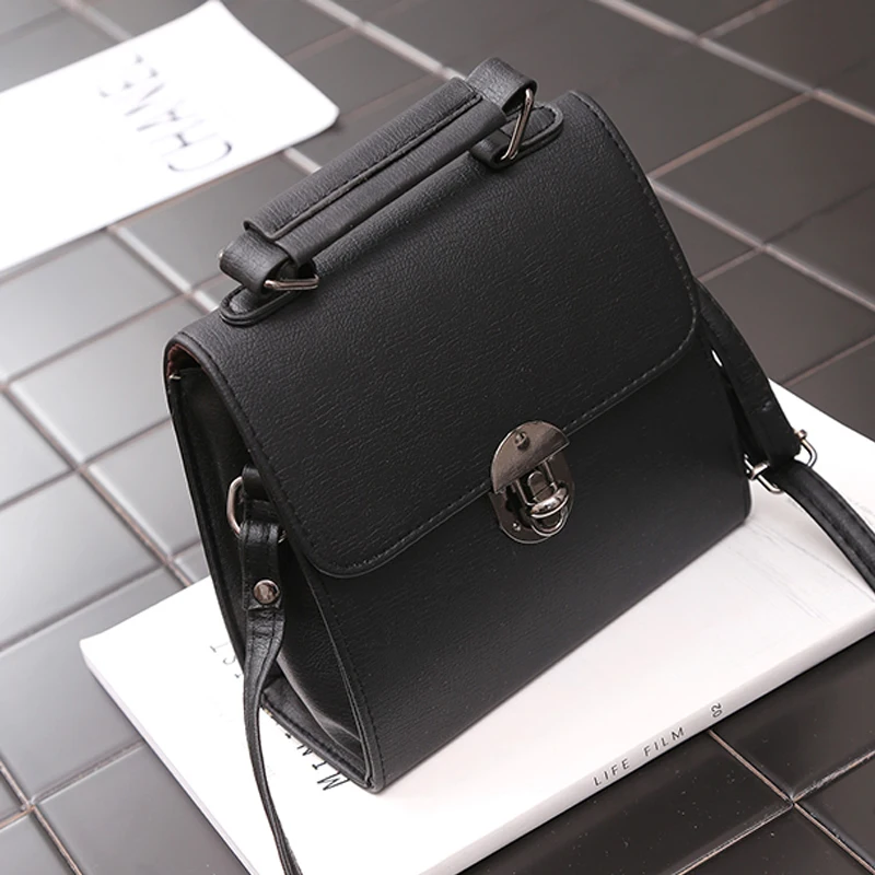 New Female Solid Portable Bags Women PU Leather Bag Woman Shoulder Lady Flap Bolsa Ladies Handbags Vintage BS984 | Багаж и сумки