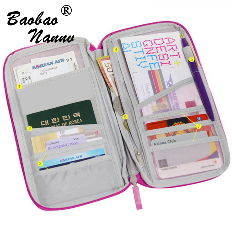 

Travel Passport Credit ID Card Holder For Man Woman Fashion Simple Cash Wallet Organizer Bag Purse porte carte bancaire