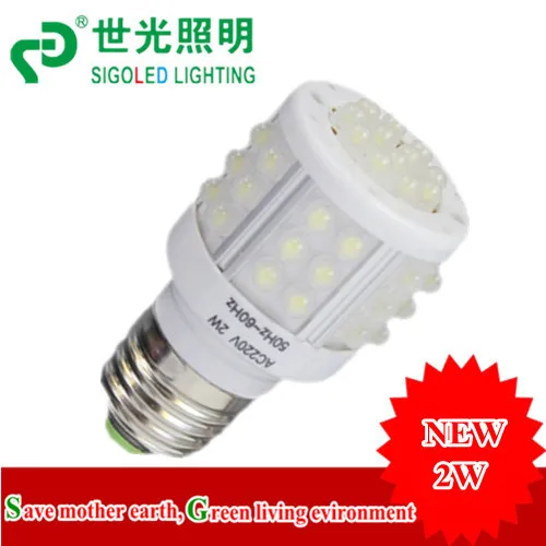 Бесплатная доставка Новый дизайн led Кукуруза свет СИД лампа 2 W G24 G23 E27 теплый