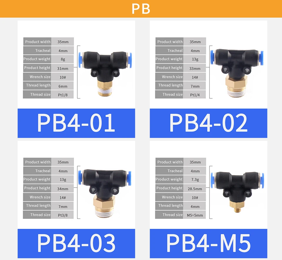1 шт. Пневматический быстрый соединитель PCF PC PL SL PB 4 мм-12 мм шланг Воздушный фитинг 1/" 1/8" 3/" 1/2" BSPT Мужская резьба трубопроводная муфта