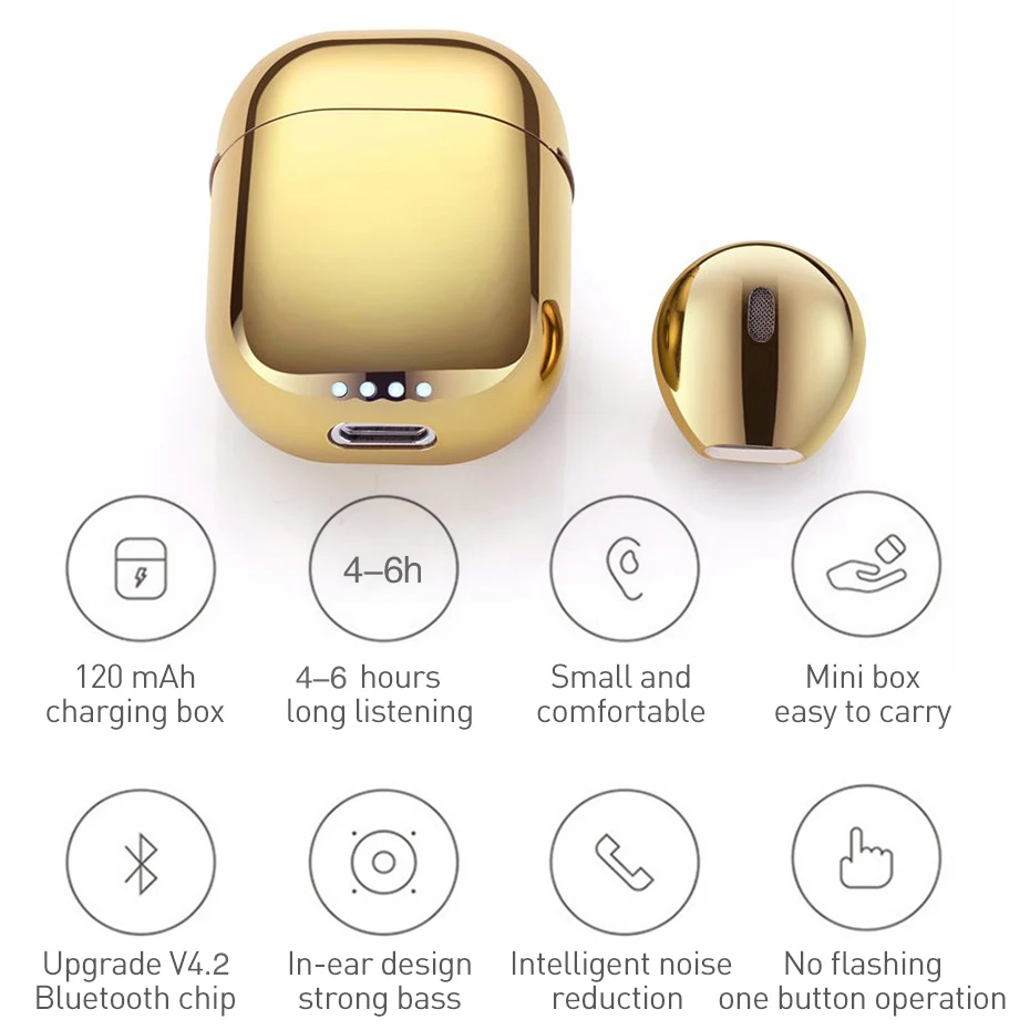 IP8 TWS True Беспроводные стерео Bluetooth наушники V4.2 + EDR гарнитура на одно ухо