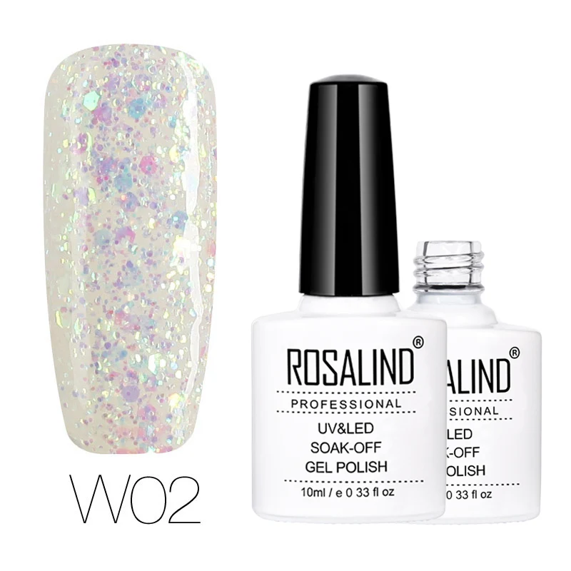 W02 ROSALIND Гель-лак 1 шт. УФ-лак для ногтей Nagellak полуперманентный впитывающий Гель-лак для маникюра Гибридный Гвоздь Грунтовка Гель-лак для ногтей - Цвет: W02